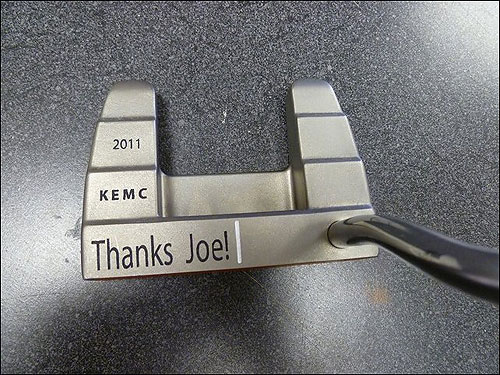 engraved golf putter